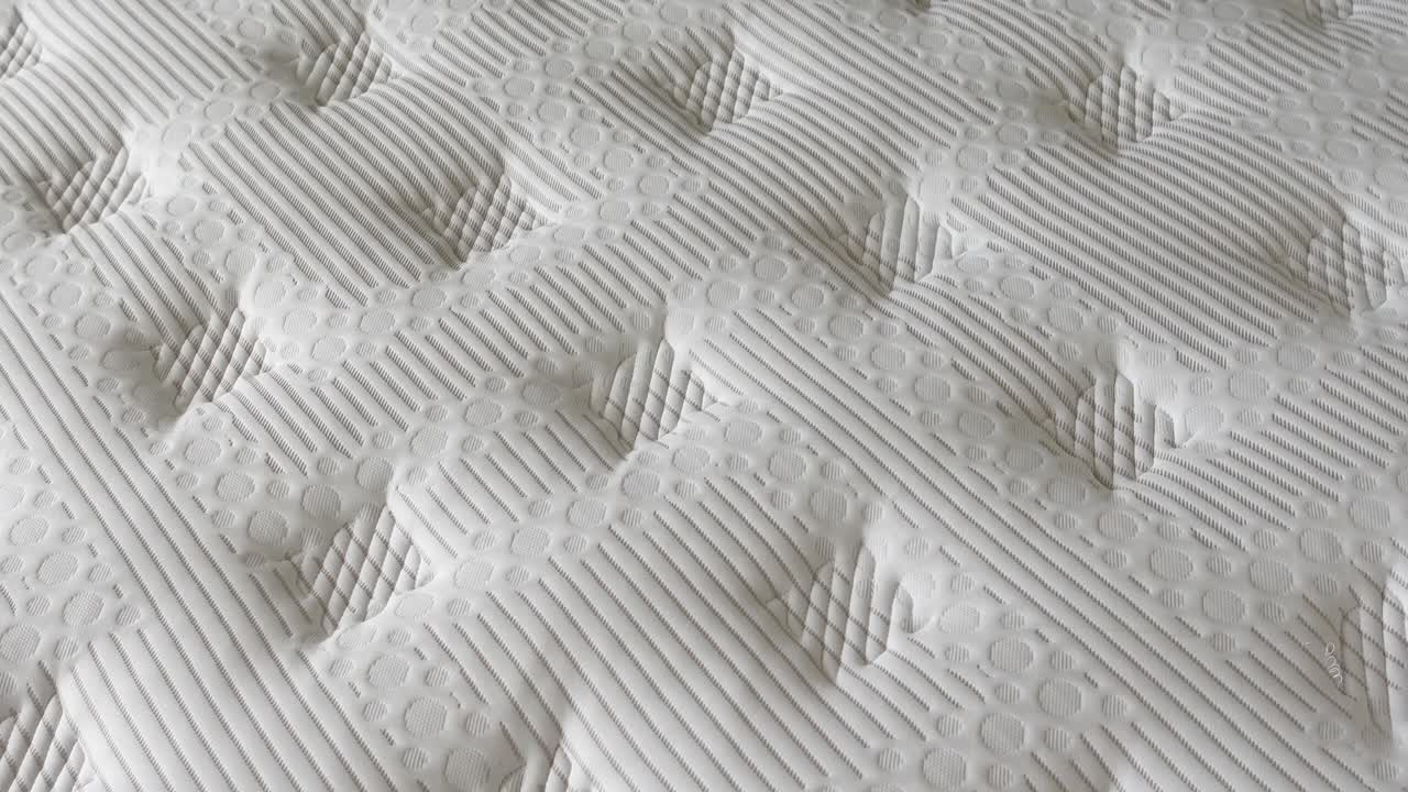 Close-up view of mattress texture