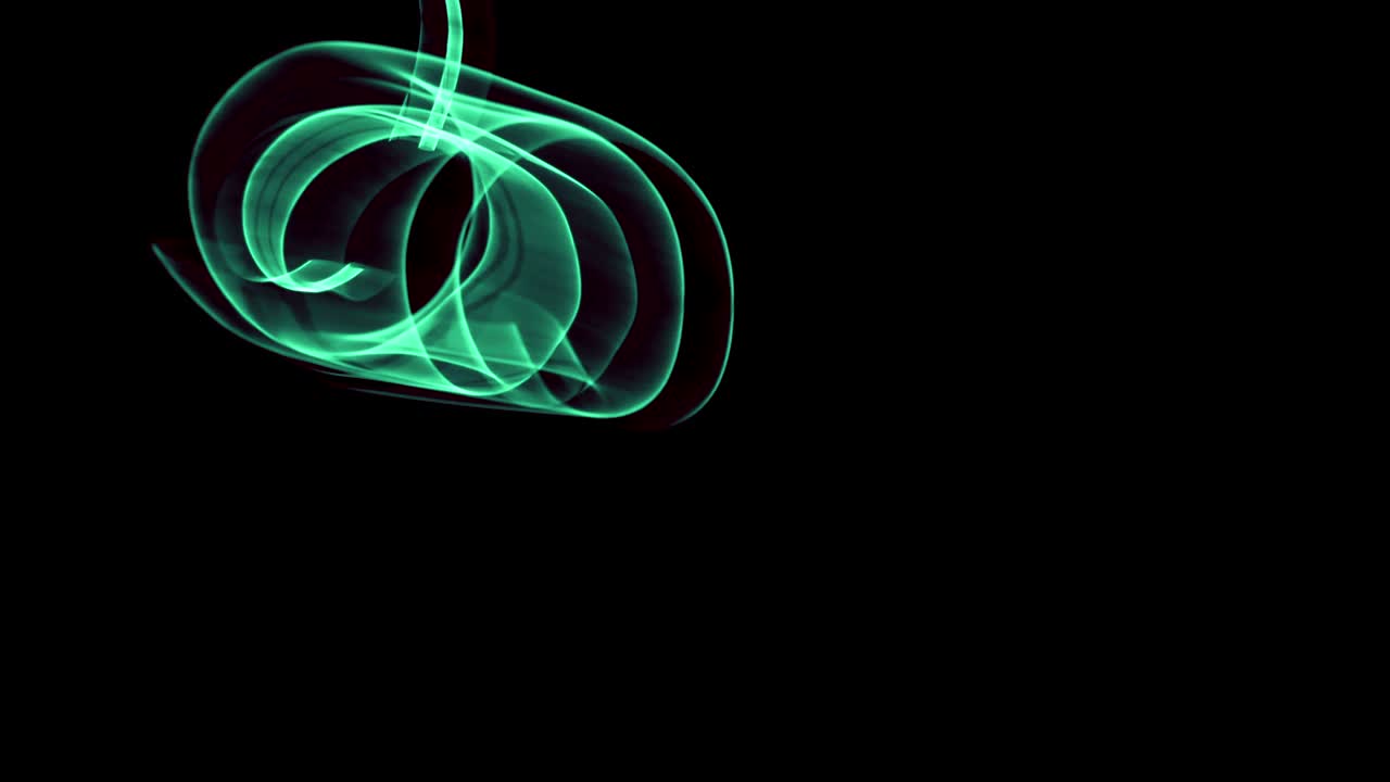 모든 종류의 사이키델릭 색의 선에서 빛나는 추상적인 곡선 변화 - 빛으로 칠한 4k 비디오 타임 스