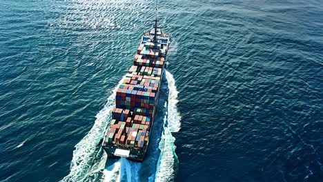 container ship sailing on the ocean