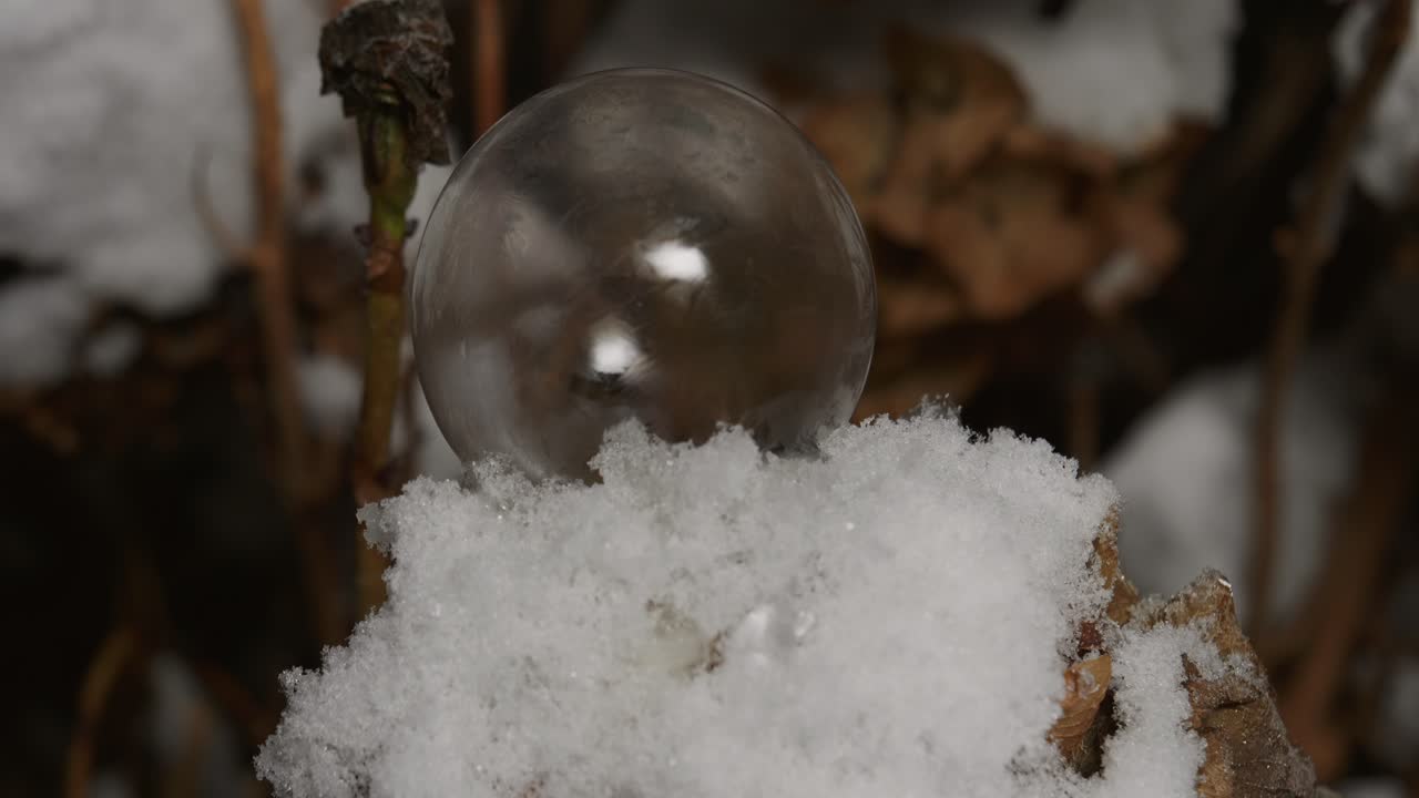얼어붙는 거품의 모션 제어 시간 경과 시퀀스