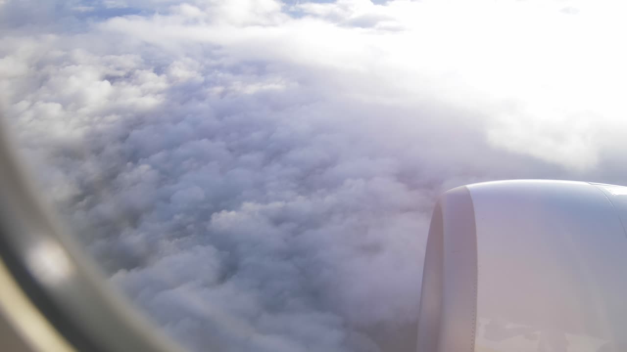 View out of an airplane video