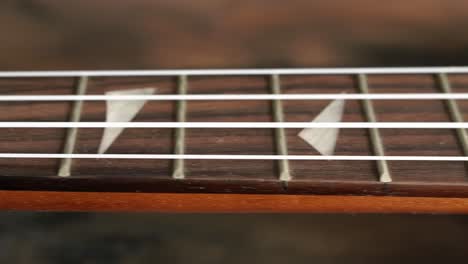 Primer-Plano-Del-Diapasón-Del-Cuello-Del-Ukelele.