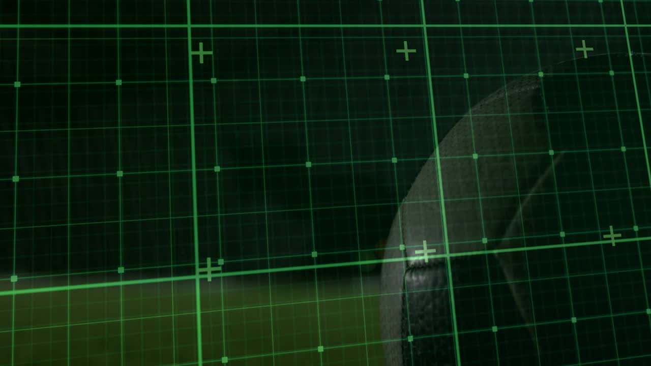 Soccer keeper lunging after shot crossing goal line, rolling, grid markers guiding dive saving goal