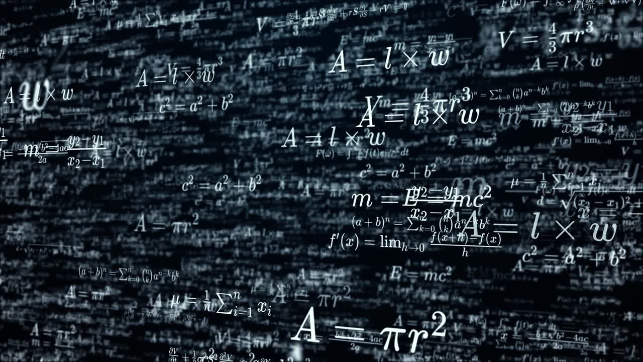 Abstract Mathematical Formulas Animation Background