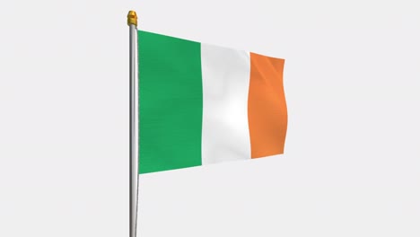 a loop video with an alpha channel of theireland flagwith a transparent background.