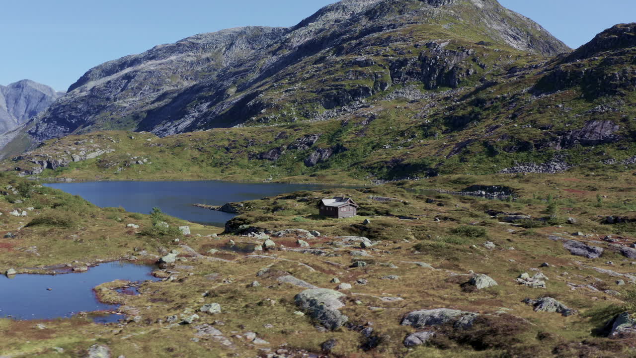 Mountain Cabin by a Lake