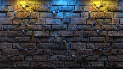 grungy brick wall with neon lighting