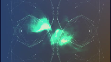 animación de la red de conexiones sobre un fondo oscuro