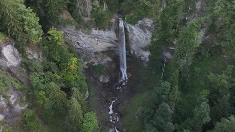 waterfall in walenstadt, berschis, kanton st