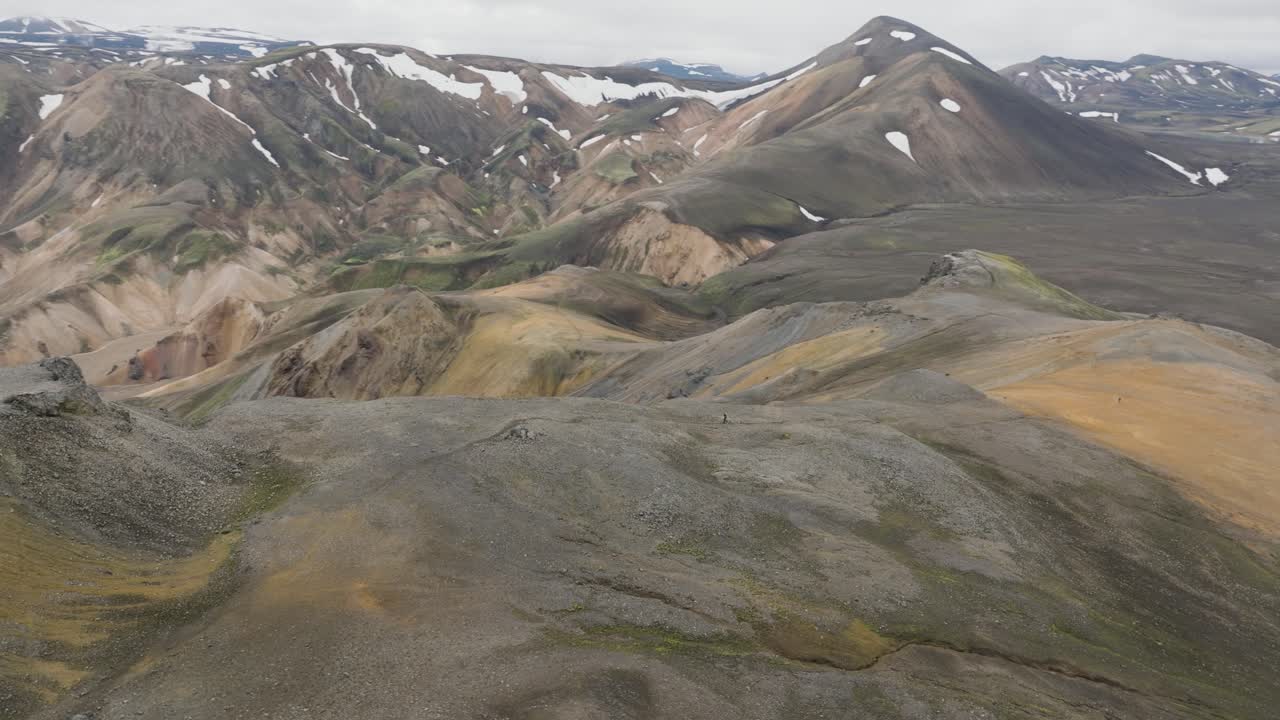 Suðurnámur trail, Landmannalaugar area, orbit from high part 2, Iceland