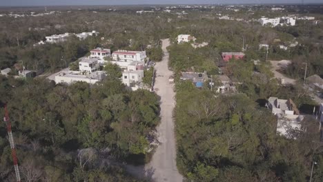 aerial view of small mexican city