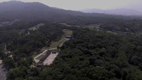 hongreung, king's grave of chosun dynasty, namyangju, summer, arieal view