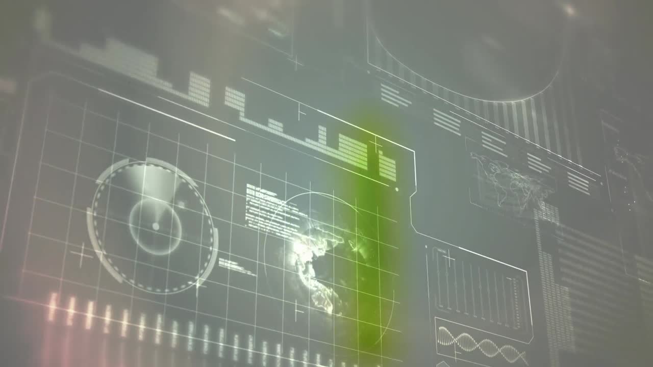 animación del procesamiento de datos sobre la letra p