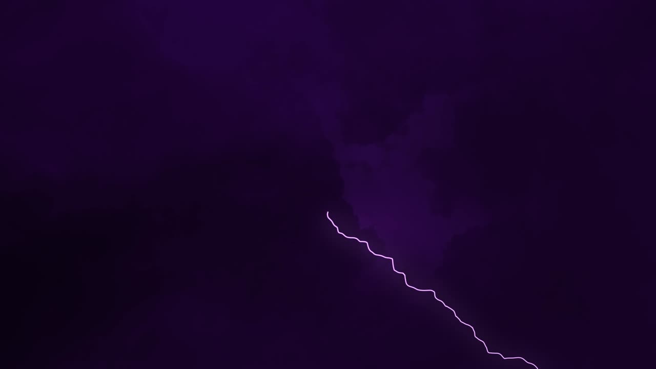 3D Background loop of Spectacular thunderstorm lightning strikes dark night Epic thunderstorm moving