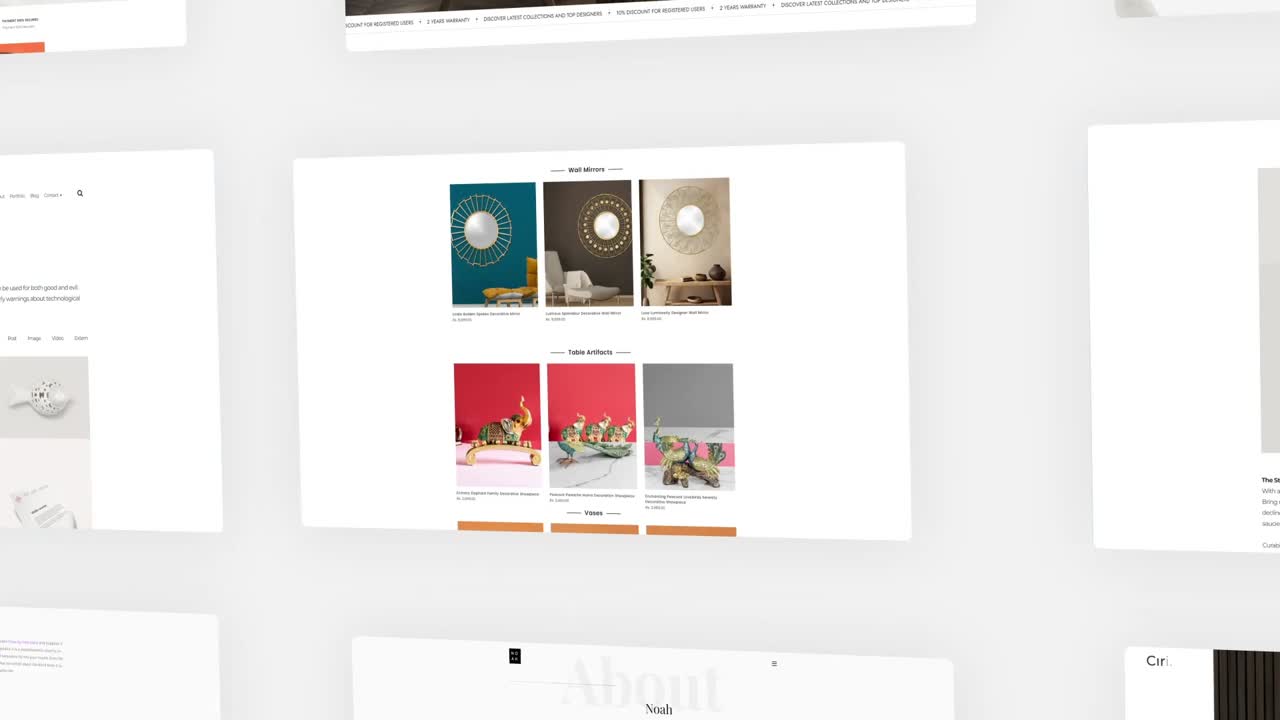 Minimal web promo for websites startups services and clean digital marketing videos