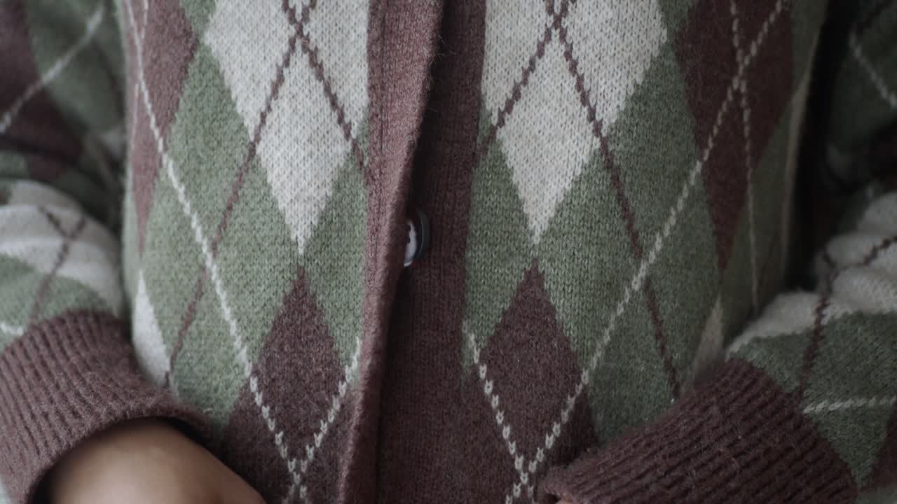 Cardigan con motivo a losanghe