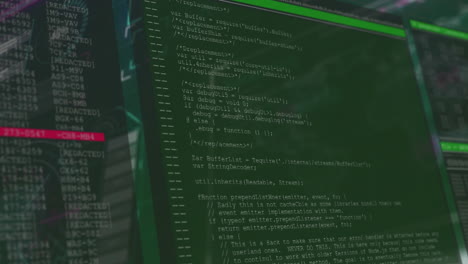 animación del procesamiento de datos en la interfaz