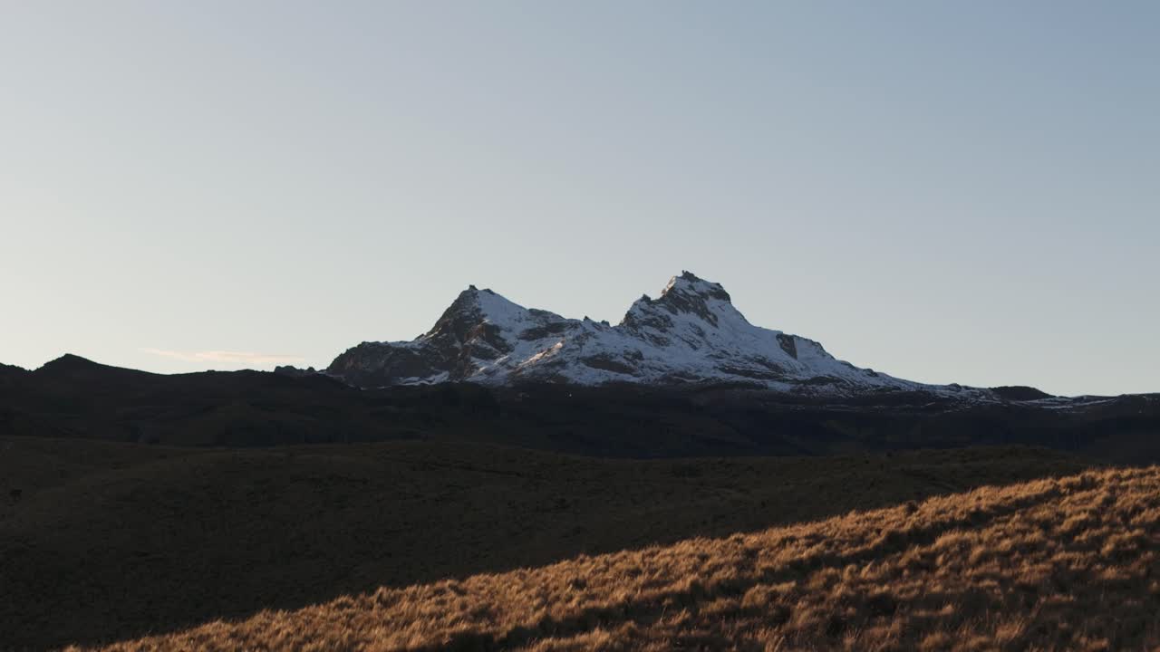 Aerial view of Carihuairazo, a dormant volcano in Ecuador's western Andes