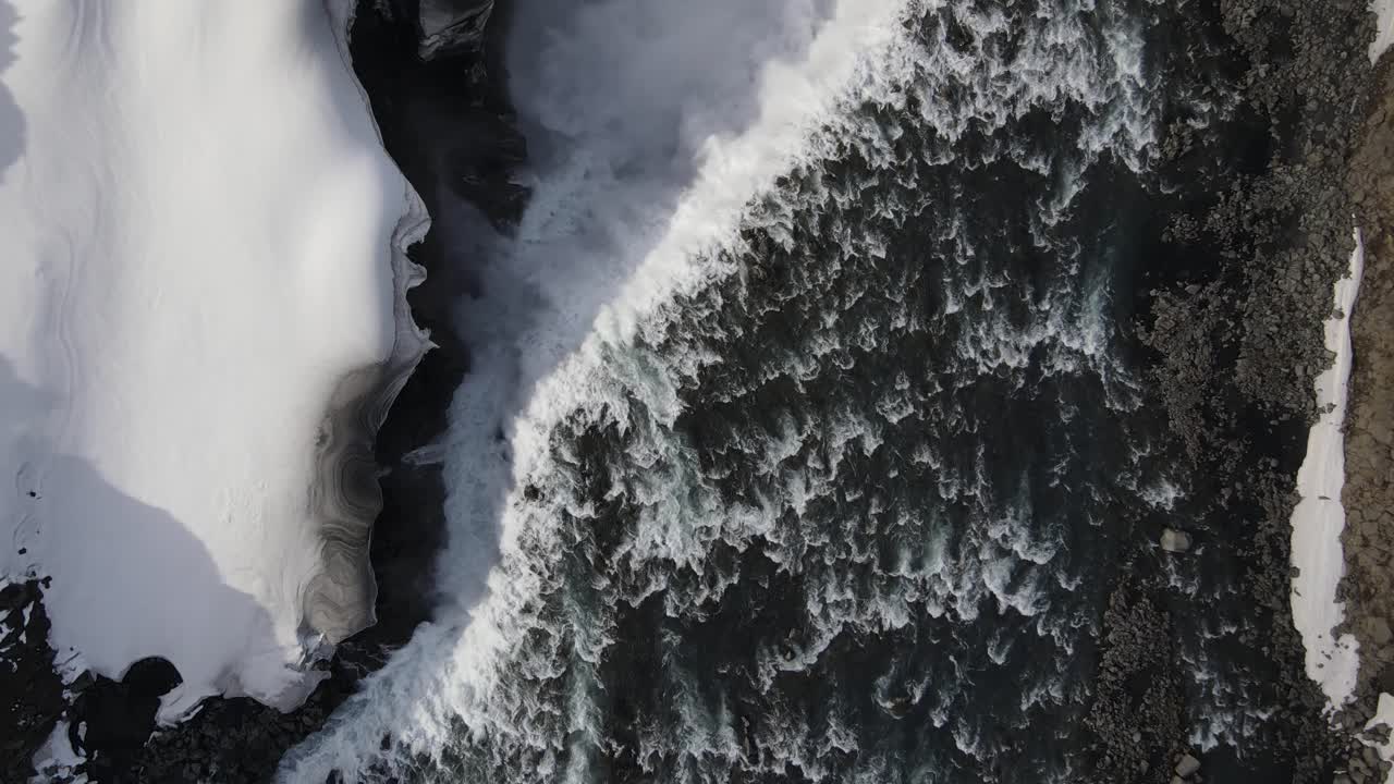 Водопад Детифосс, Исландия. Съемка с дрона