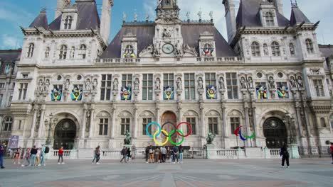 The-Hôtel-de-Ville,-city-hall-of-Paris