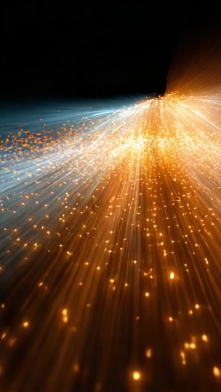 Radiant Streams of Light: A Captivating Visual Journey Through Dynamic Patterns of Colorful Light and Energy Flowing Across a Dark Background