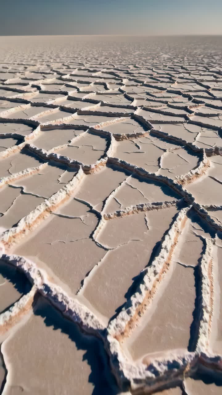 Close-up view of a salt flat