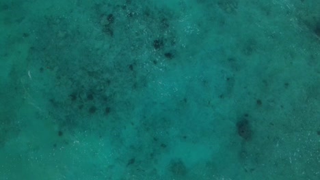 high drone shot view of beautiful turquoise water sea