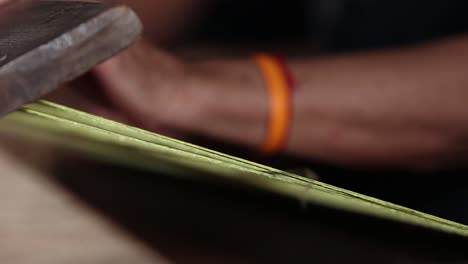 fabricación de esteras de papiro en la provincia de udonthani, tailandia