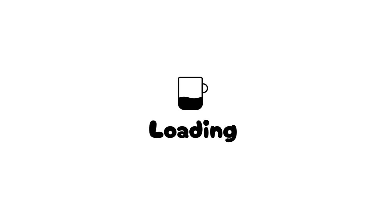 Coffee Cup Filling Up Loading Animation
