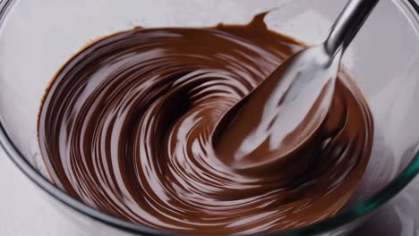 melting and mixing chocolate