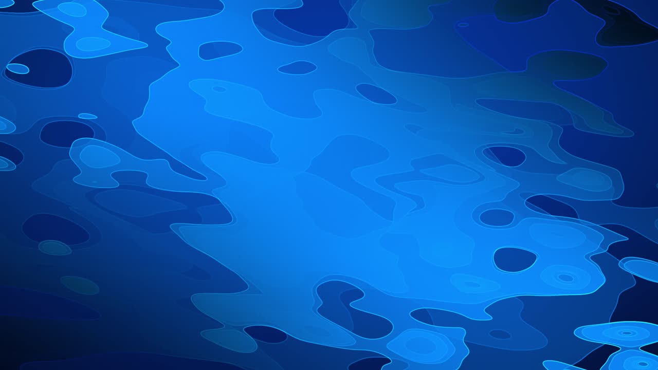 A vibrant gradient animation of shifting and overlapping blue shapes ripples like liquid, merging and separating in a calming, hypnotic dance of motion and depth