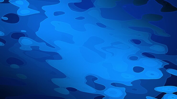 Una vivace animazione con gradiente di forme blu in movimento e sovrapposte si increspa come un liquido, unendosi e separandosi in una danza rilassante e ipnotica di movimento e profondità.