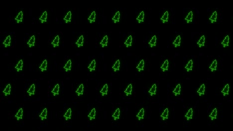 Christmas-Tree-Tiled-Background-Animation-Pattern-in-Glowing-Green-and-Black