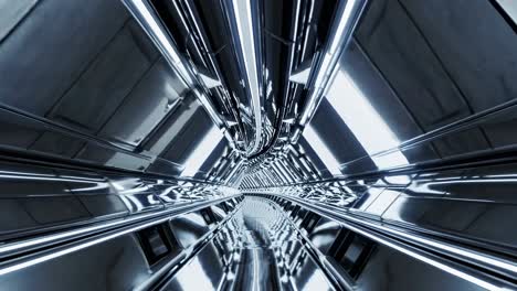 túnel metálico futurista