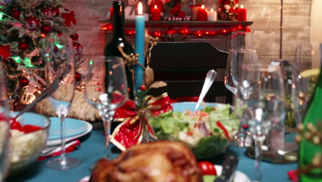 table with delicious food ready for christmas feast