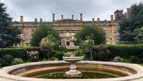 outdoor stone garden water fountain