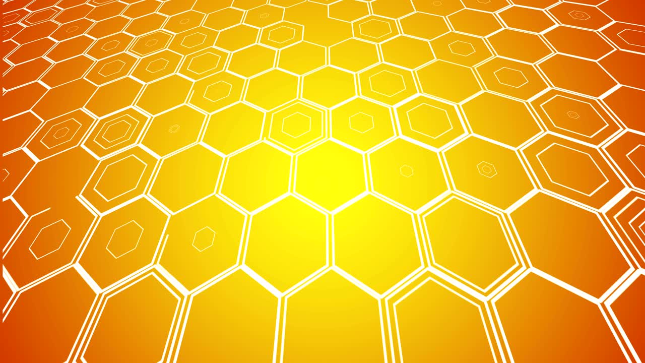 육각형 기술적 움직임 배경 추상 과학 디자인 4k