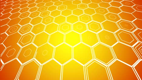 hexagons technological motion background abstract science design 4k