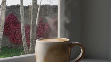 cozy coffee by the window