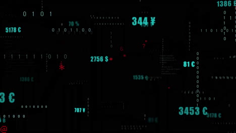 Animation of digital data processing over binary coding