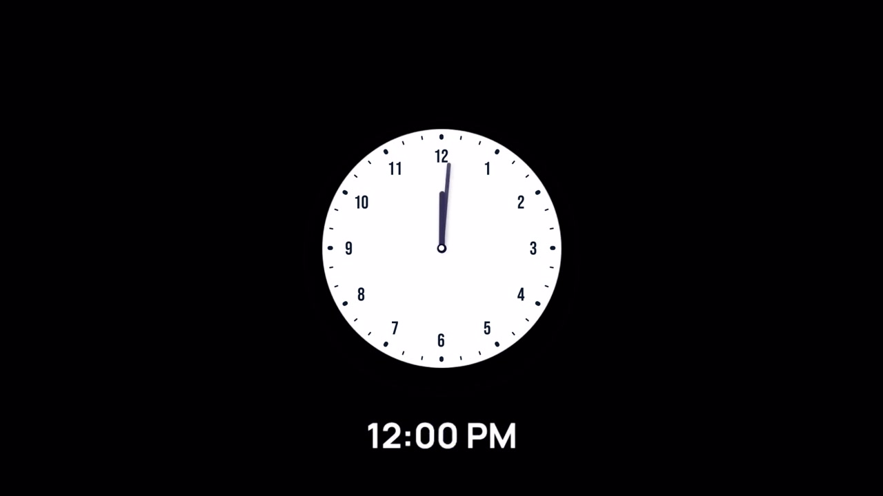 Analog Clock with Timer Timelapse