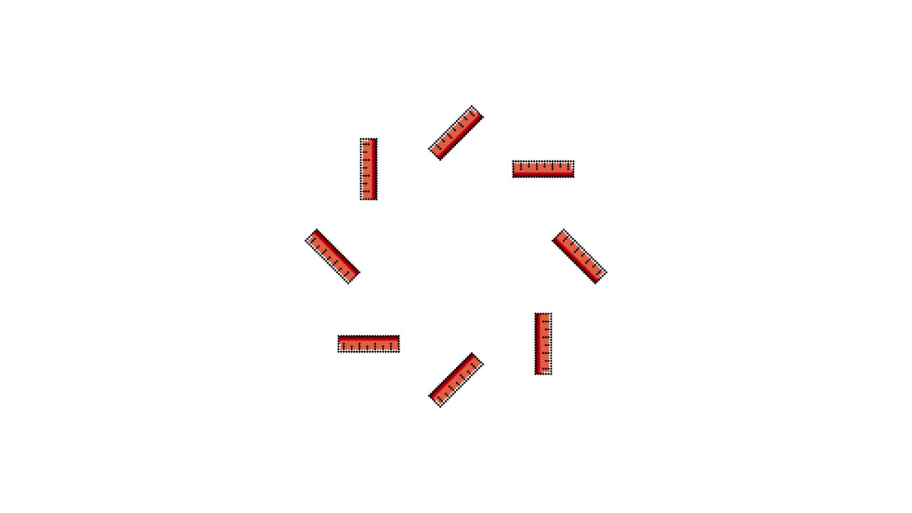 Pixel Art Ruler Spinning Circle Animated Overlay Transparent 30fps (4)