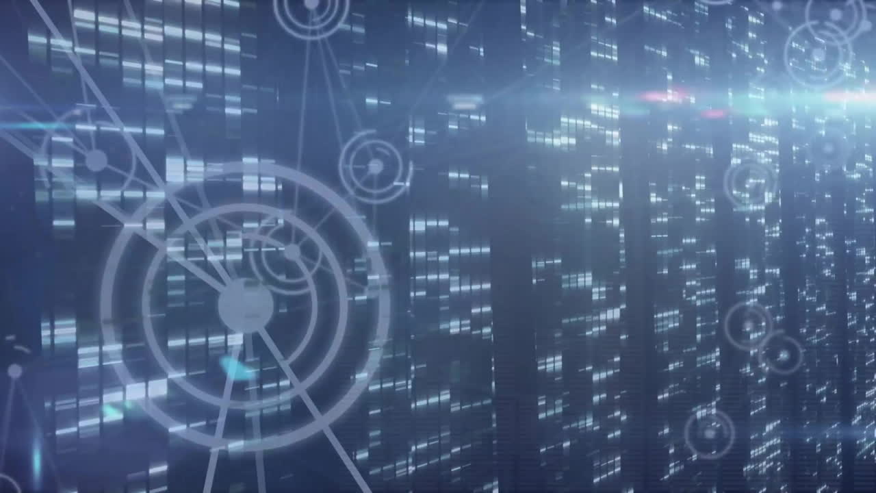 Animation of data processing and networks of connections