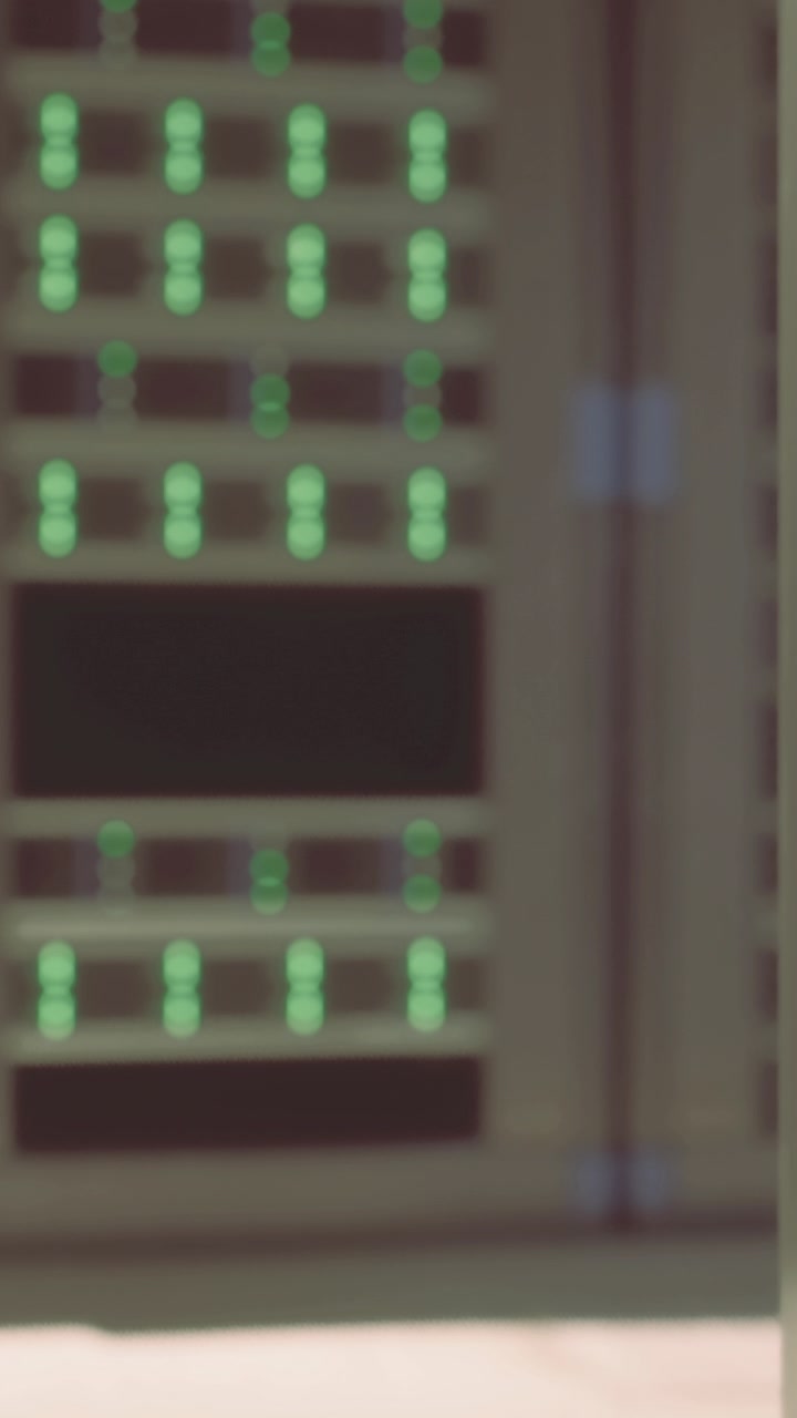 Data center with server racks during daytime in a modern facility