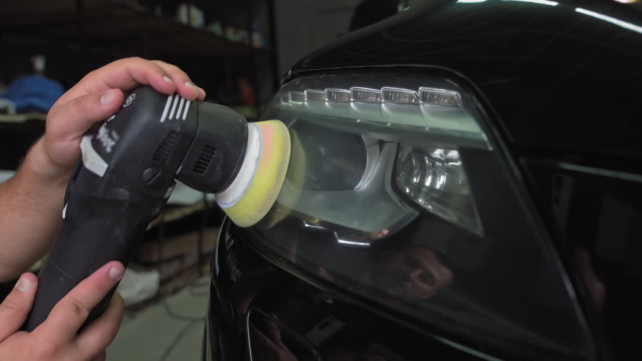 Polishing Car Headlights