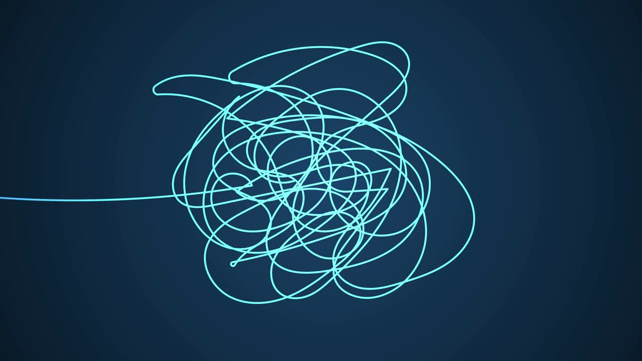 손으로 그려진 망진창 스크롤 스케치 또는 검은 선 구형 추상적인 글쓰기 모양.