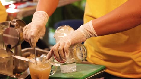 sequential preparation of a refreshing lemon soda