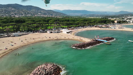 cannes shore: aerial glimpse of mandelieu's coastline