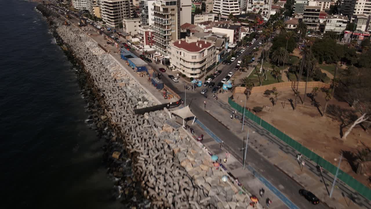 toma aerea de viña del mar, uhd 4k