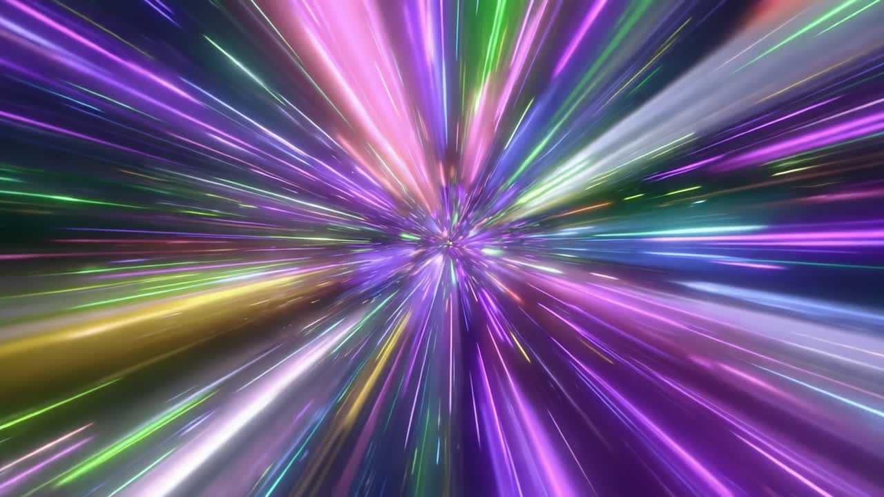 Un Viaggio Vibrante Attraverso la Luce Cosmica: Esplorando le Immagini Mozzafiato di un'Esperienza Colorata a Velocità di Warp, Ricca di Energia Dinamica e Texture